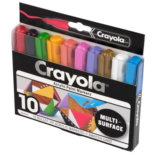 Crayola Create Confidence Bullet Acrylic Paint Markers (10 count)