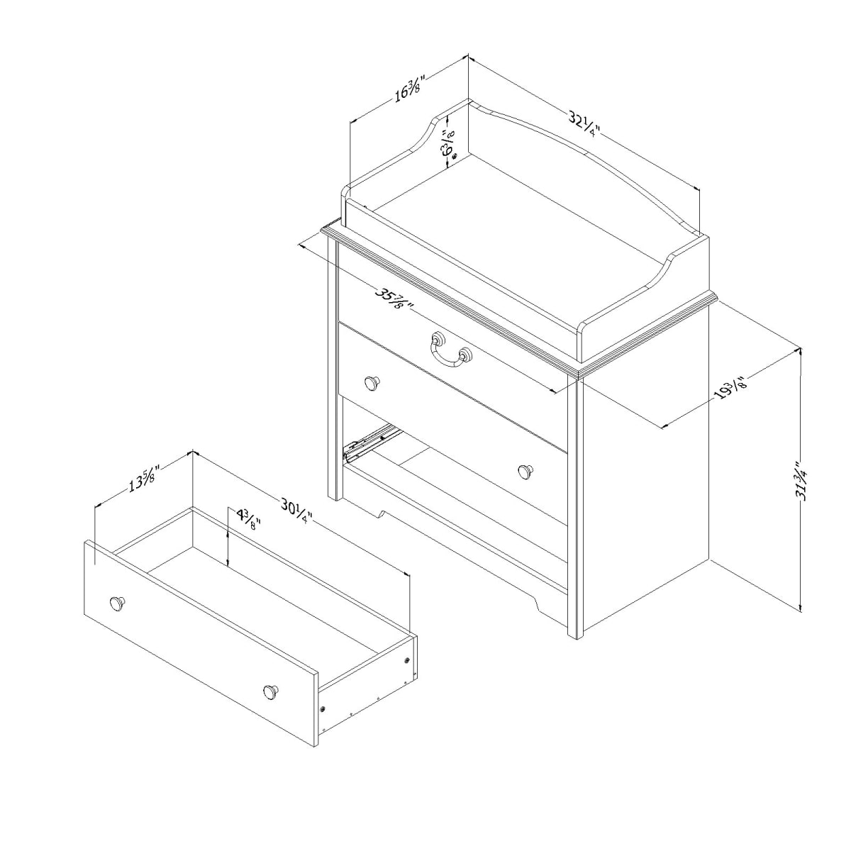 aviron changing table