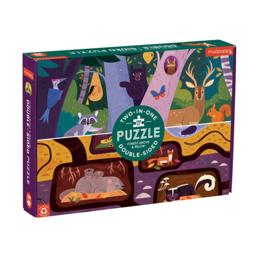 Forest Above & Below Double-Sided Puzzle (100 pieces)