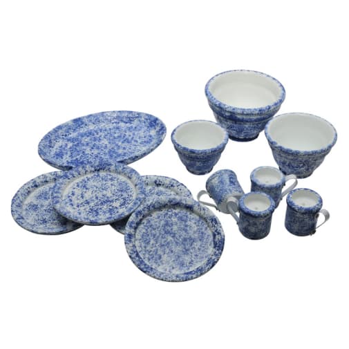 American Spatterware Dish Set, Accessories For 18" Dolls