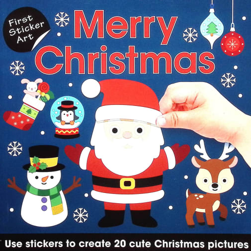 First Sticker Art: Merry Christmas | 20 Color by Sticker Activities for Kids