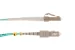 15M LC-SC OM4 40G 50/125 Multimode Duplex Fiber Patch Cable, Aqua