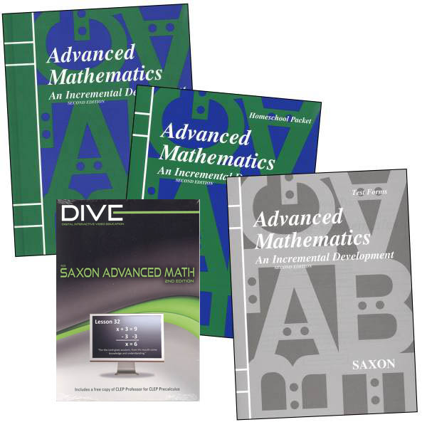 Saxon Advanced Math 2nd Edition Saxon Home Study Kit plus DIVE CD-ROM