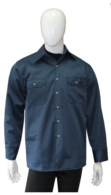 FR Shirts Button Front, 2-pocket style: 8.5 oz. Navy Vinex®