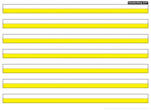 Yellow Highlighted 3/4" Handwriting PosterMat Pals Space Savers