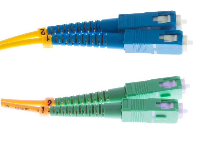 SC/UPC to SC/APC Singlemode Duplex OS2 UPC Fiber Patch Cable, 3 Meters