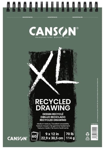 Canson XL Recycled  Drawing Pad - 9" x 12" 60 Sheets