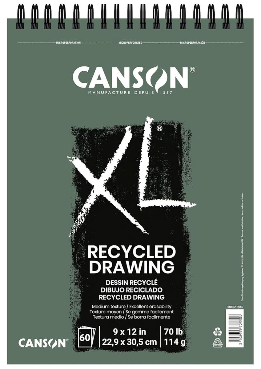 Canson XL Recycled  Drawing Pad - 9" x 12" 60 Sheets