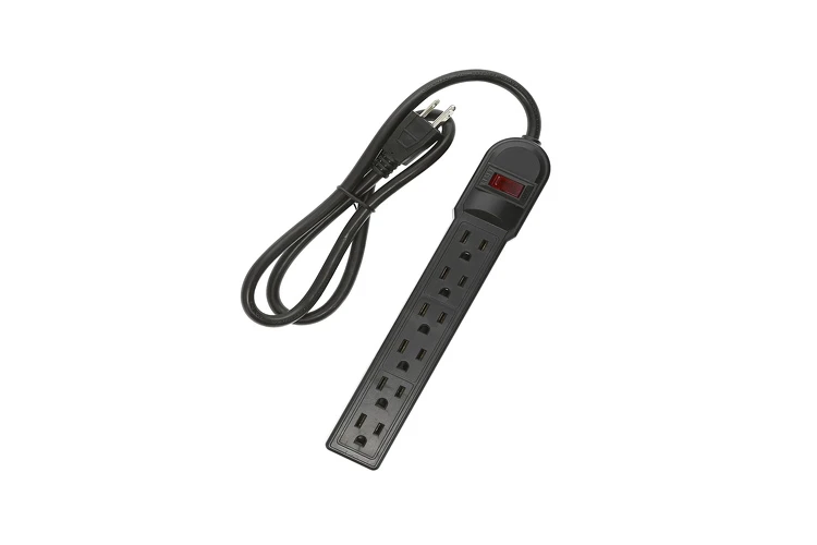 Surge Protector Power Strip With (6) 15A Outlets and 3ft Cord, Black Surge Protector Power Strip With (6) 15A Outlets and 3ft Cord, Black
