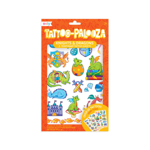 Tattoo-Palooza Temporary Tattoo - Knights & Dragons