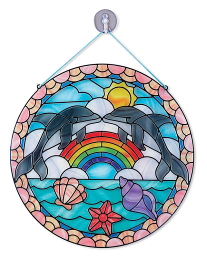 Melissa & Doug Stained Glass Made Easy - Dolphins