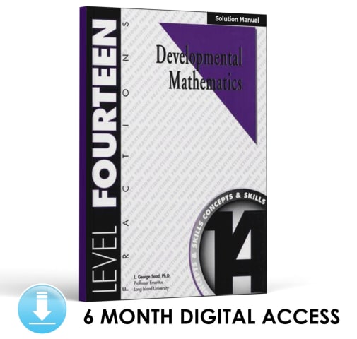 Developmental Math: Level 14 Solution Manual | Fractions: Concepts and Skills (6 Month Access)