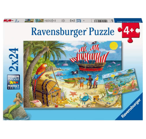 Ravensburger Pirates and Mermaids Childrens Puzzle (2 x 24 piece)