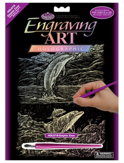 Engraving Art - Dolphin Cove (Holographic Foil)