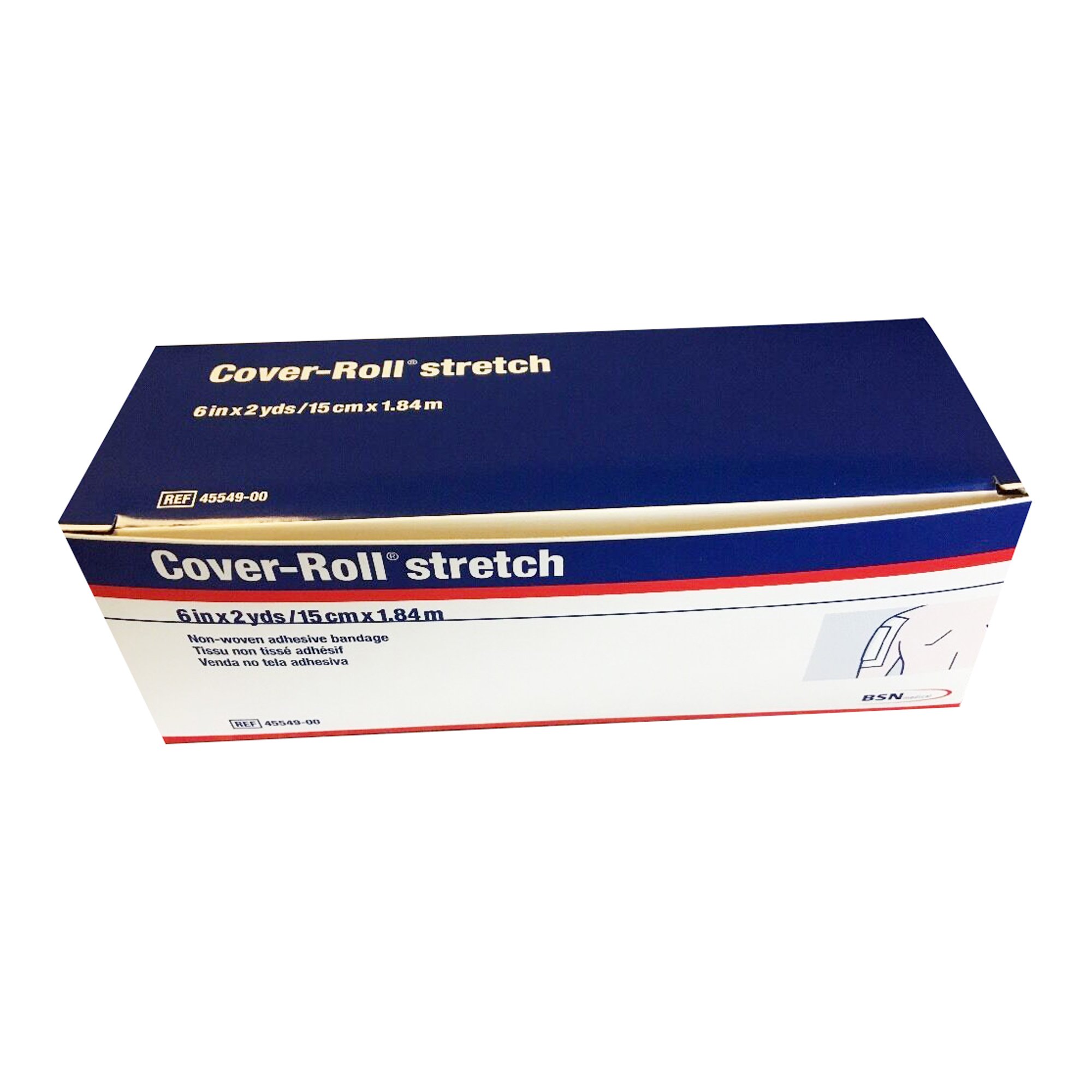Cover-Roll Stretch Dressing Retention Tape with Liner, 6 Inch x 2 Yard, White MK 184340