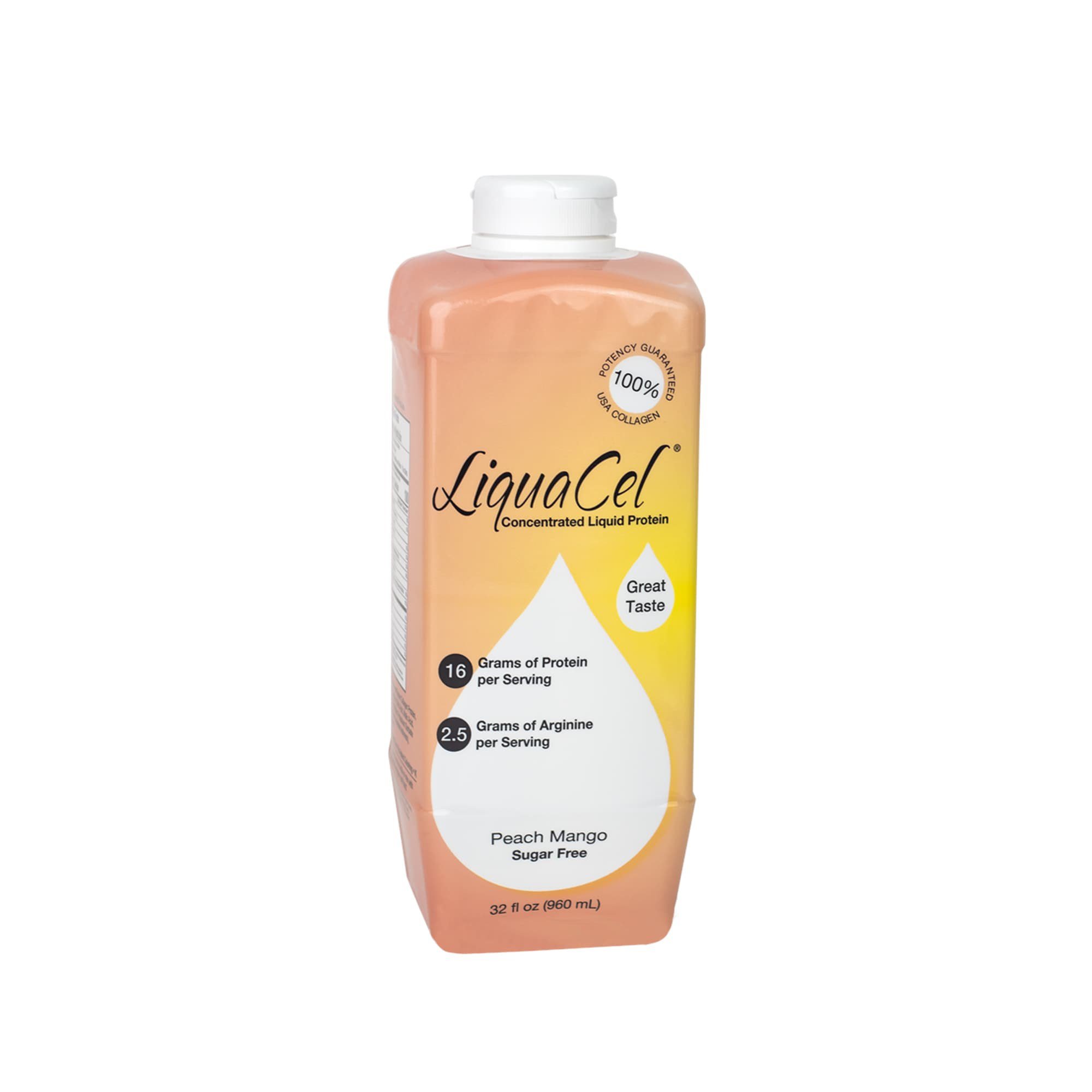 LiquaCel Peach Mango Concentrated Liquid Protein, 32-ounce bottle MK 943255