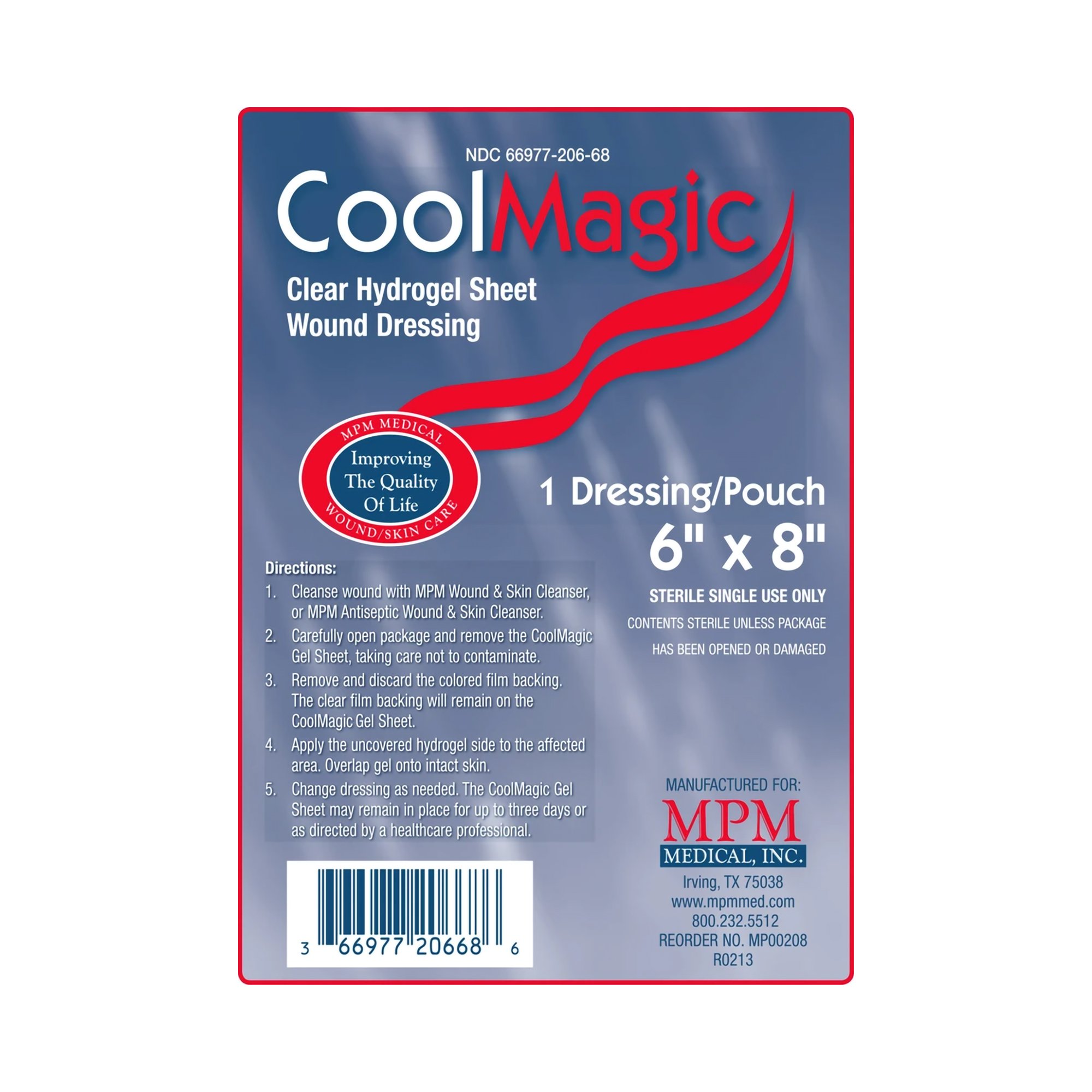 CoolMagic Hydrogel Dressing, 6 x 8 Inch MK 506699