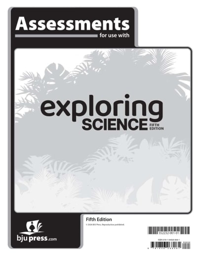 BJU Press Science 6 Exploring Science Assessments 5th Edition