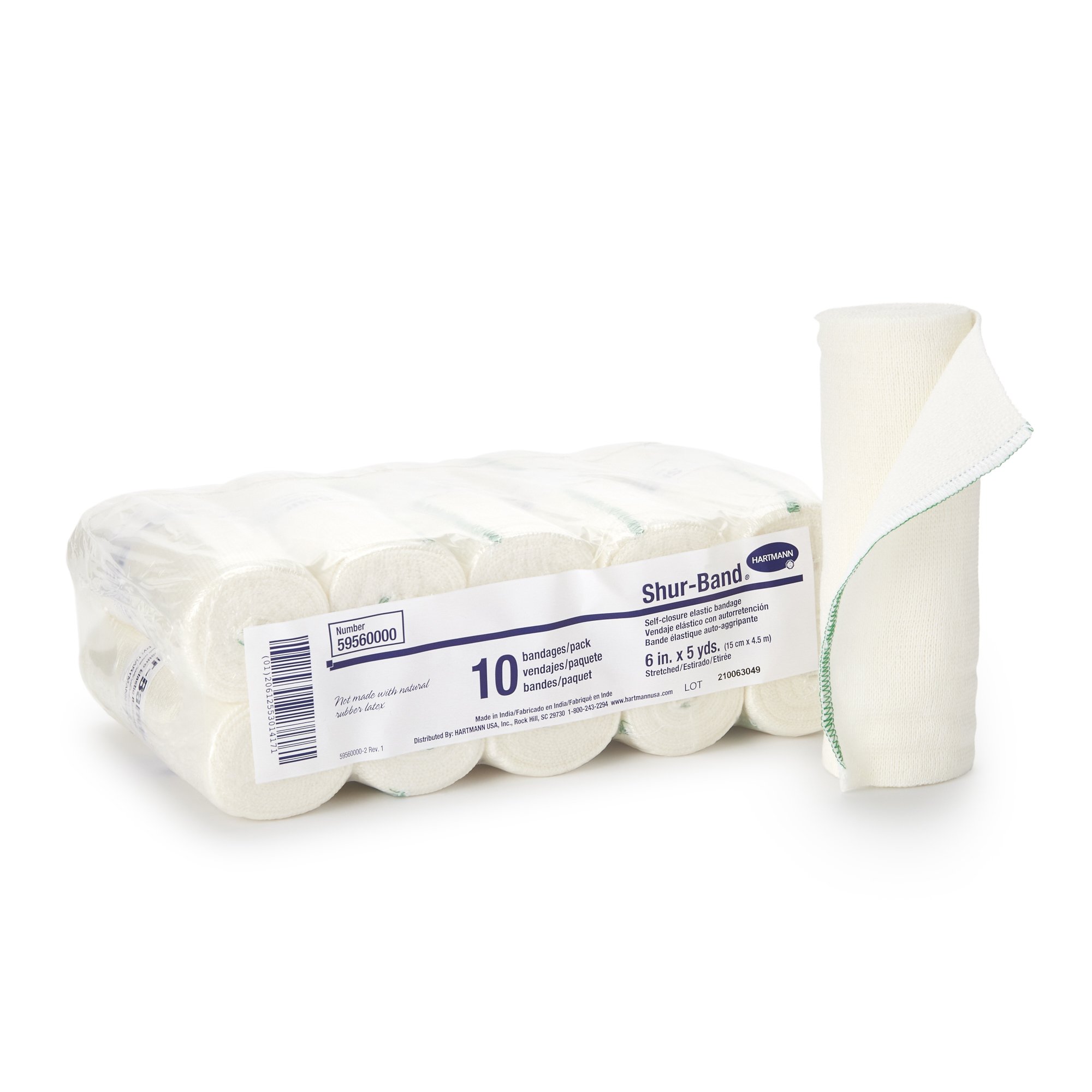 Shur-Band LF Single Hook and Loop Closure Elastic Bandage, 6 Inch x 5 Yard MK 442364