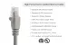 Cat6A Ethernet Patch Cable, Half-moon Boot, UTP, 1 ft, Gray