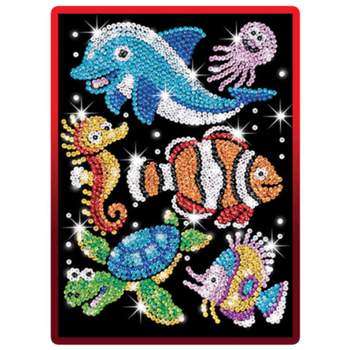 Sequin Art Red Aqua Sealife
