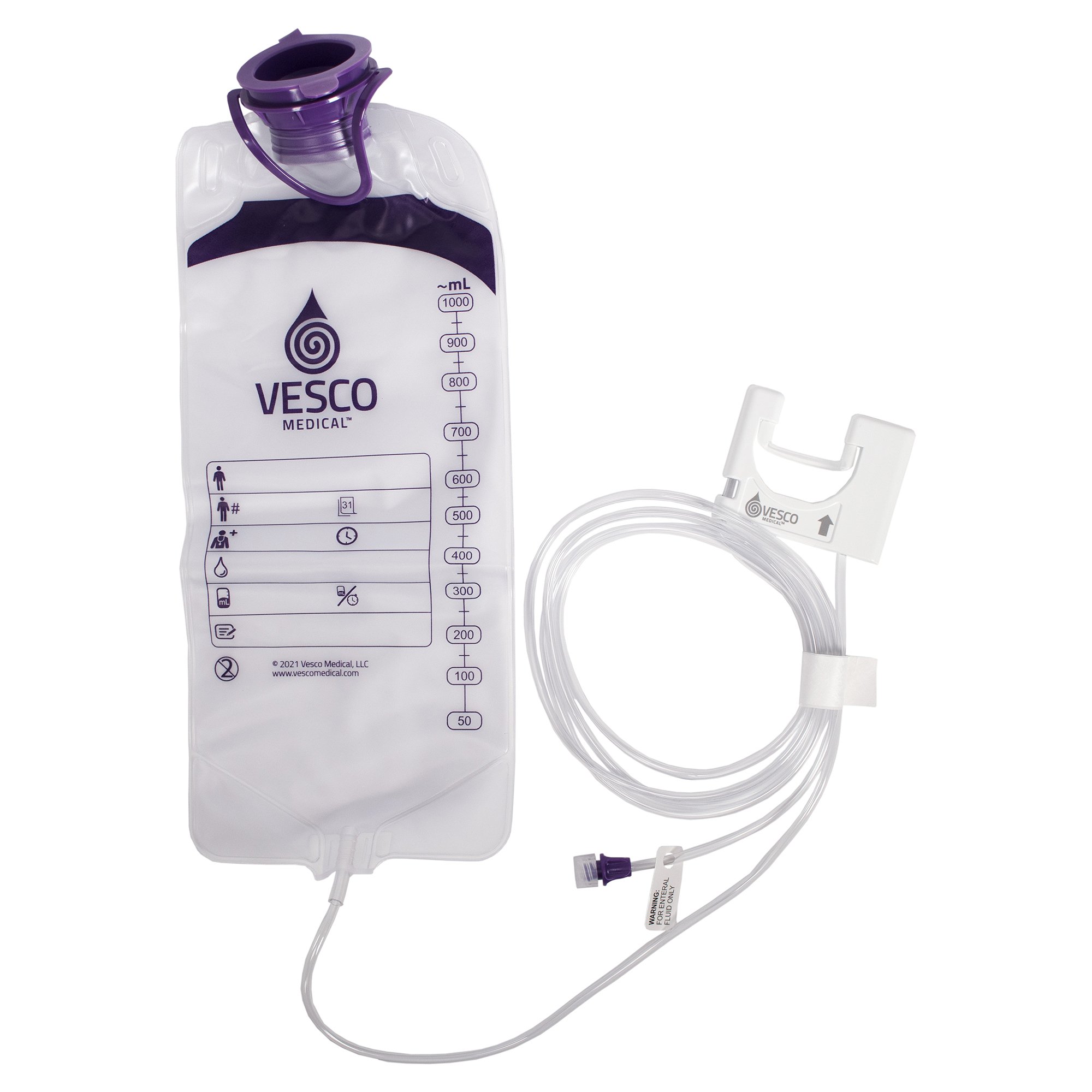 Enteral Feeding Pump Bag Set Vesco Q 1000 mL PVC NonSterile MK 1252005