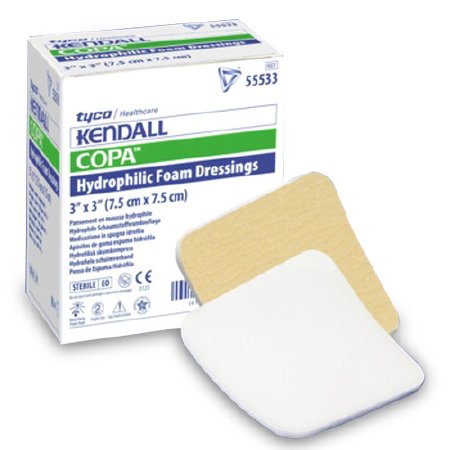 Kendall Adhesive without Border Foam Dressing, 3 x 3 Inch MK 548561