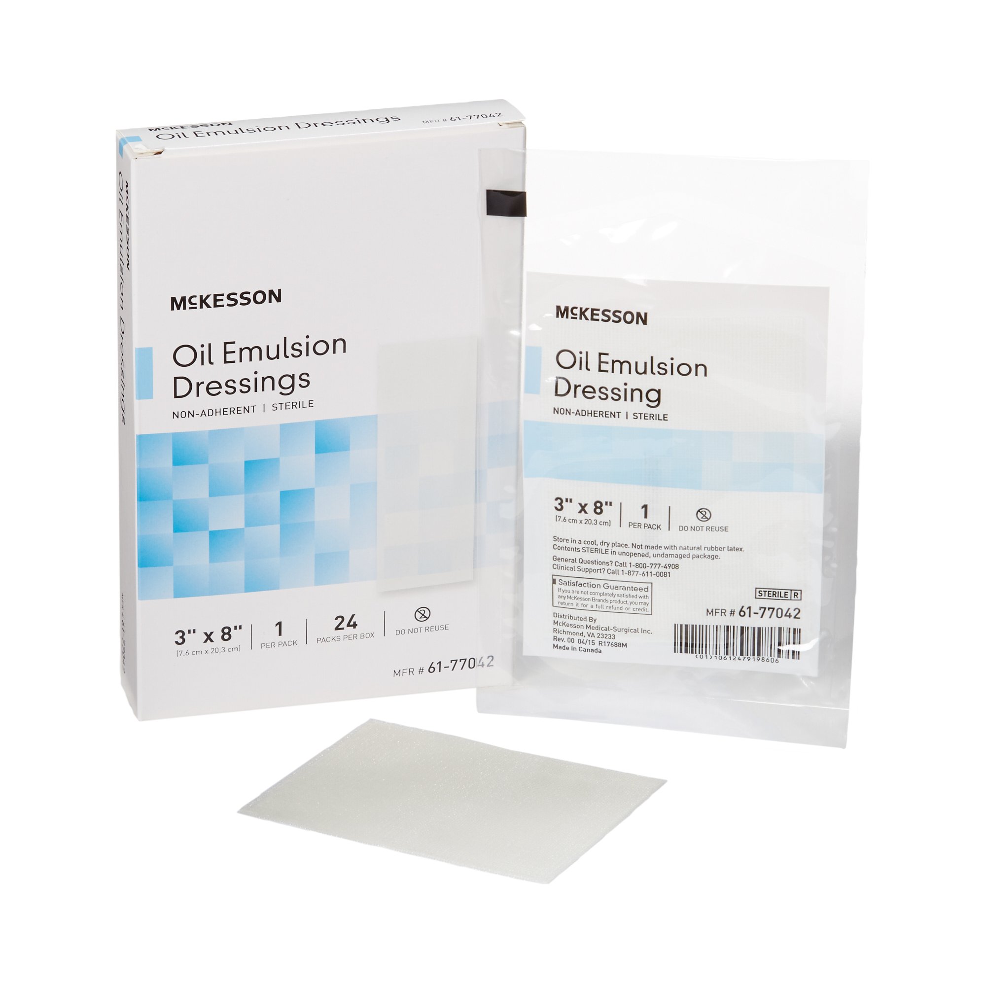 McKesson Oil Emulsion Impregnated Dressing, 3 x 8 Inch MK 488940