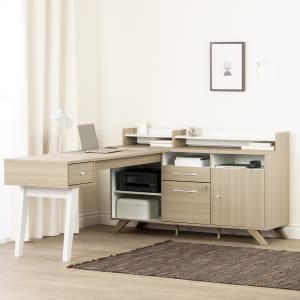 Helsy - L-Shaped Desk with Power Bar Helsy - L-Shaped Desk with Power Bar