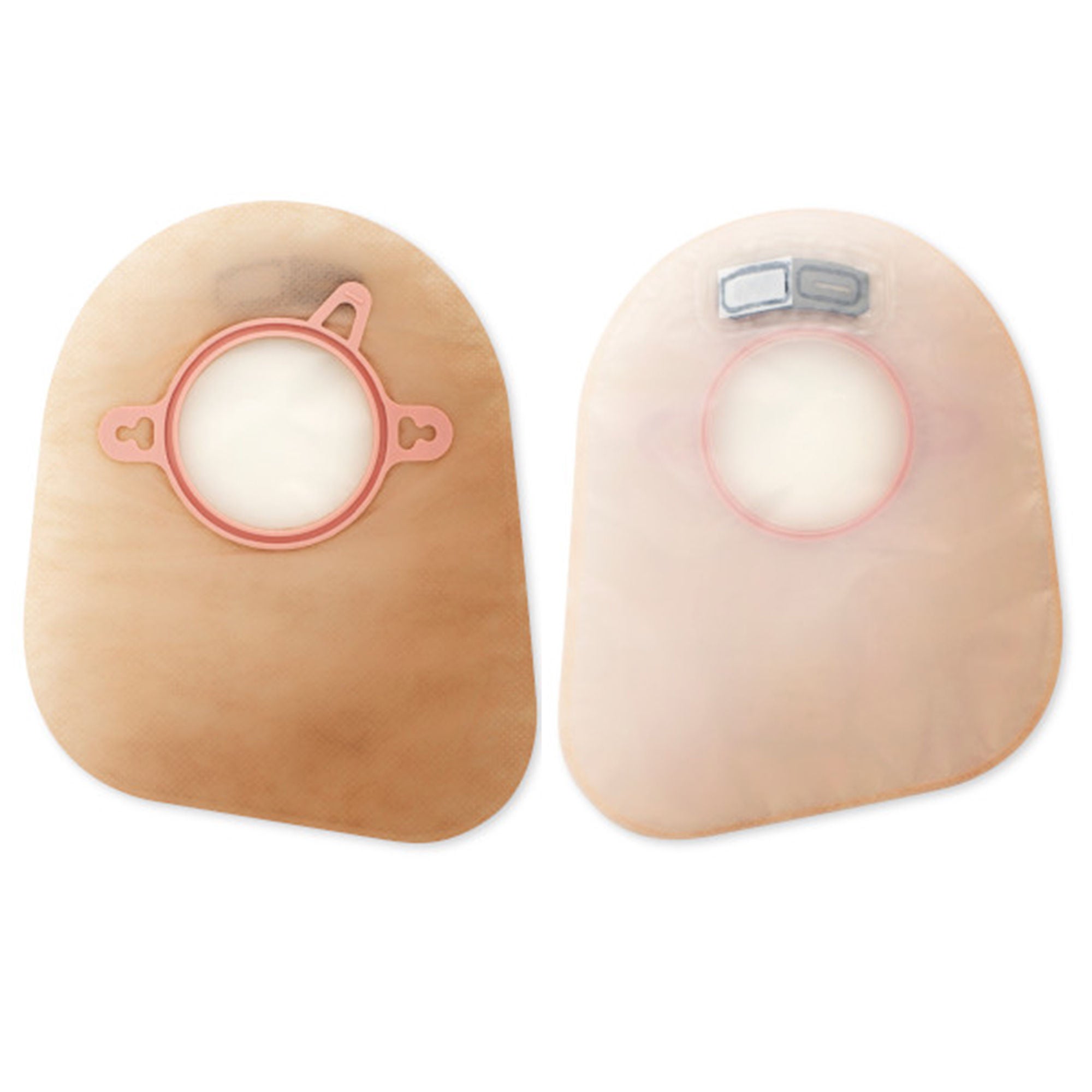 New Image 2-Piece Transparent Ostomy Pouch, Pre-cut to Fit 57 mm, Red Match MK 569971
