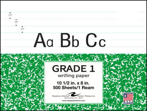 Grade One Ruled Filler Paper Ream Pack