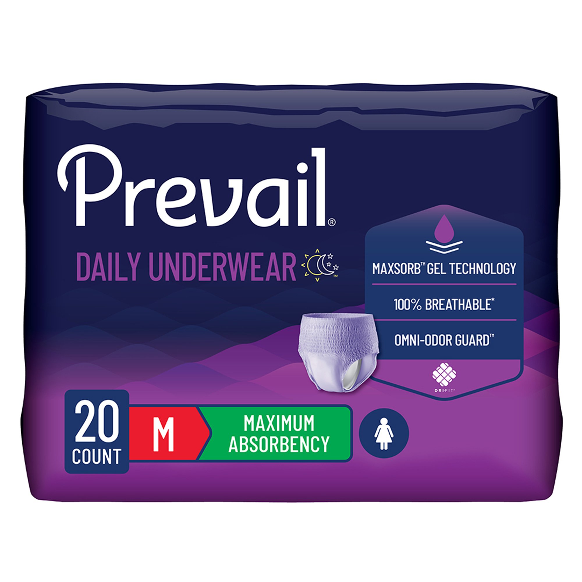 Prevail for Women Daily Maximum Absorbent Underwear, Medium MK 889081