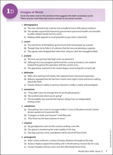 Wordly Wise 3000 Book 12, 4th Edition