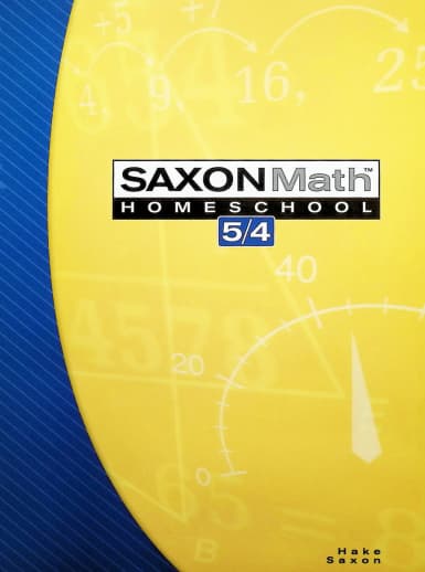 Saxon Math 5/4 Homeschool Student Edition (3rd Edition)