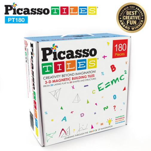 Picasso Tiles Deluxe Combo Toy Set (180 piece)