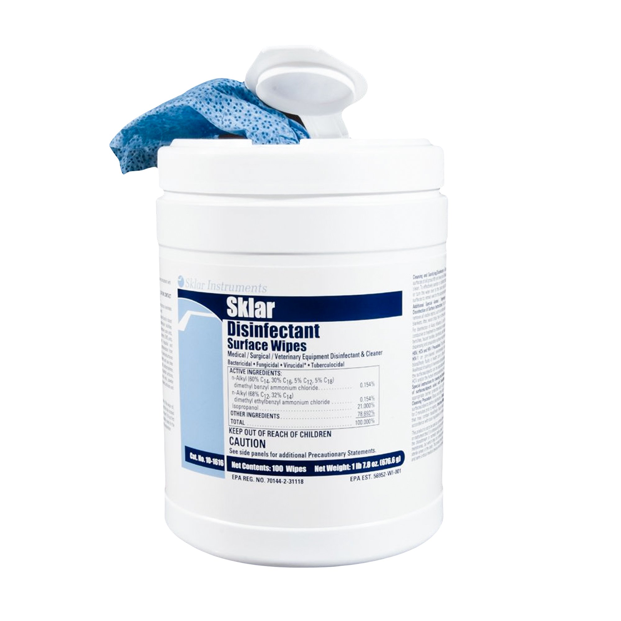 Sklar Surface Disinfectant Cleaner Wipes MK 650352