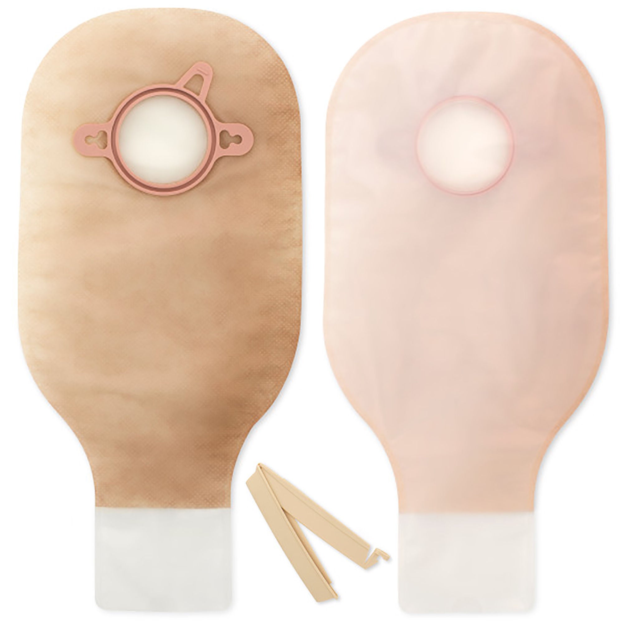 New Image Transparent Colostomy Pouch, Pre-cut to Fit 57 mm Stomas, Red Match MK 404064