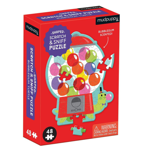 Bubblegum Turtle 48 Piece Scratch and Sniff Shaped Mini Puzzle