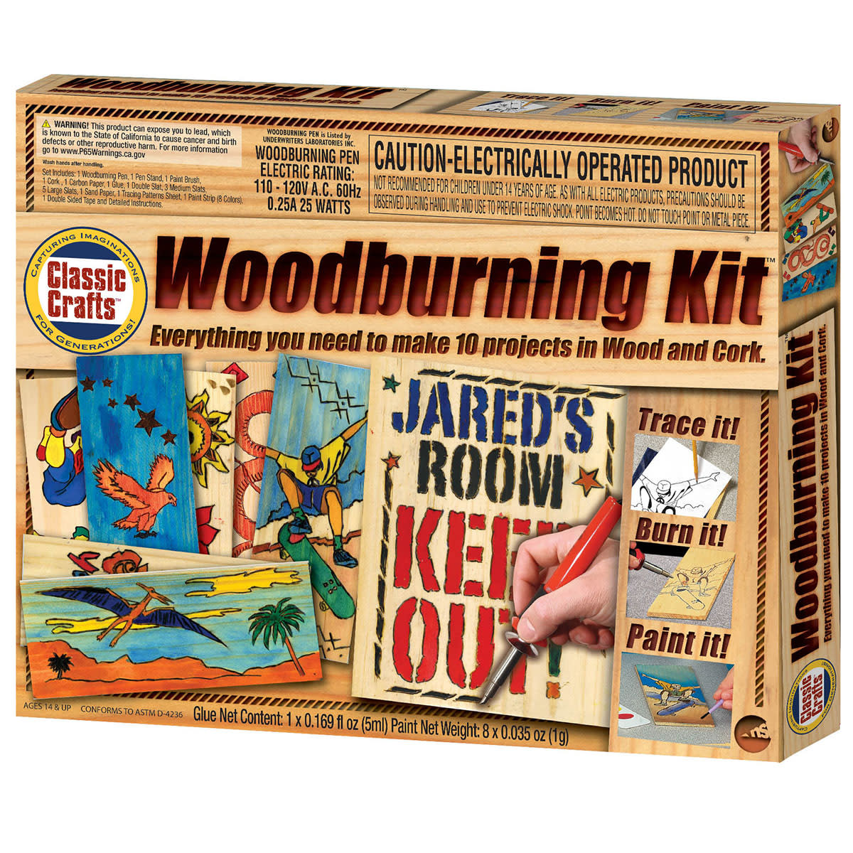 Woodburning Set with Tools and Materials for 10 Projects | National Science Industries