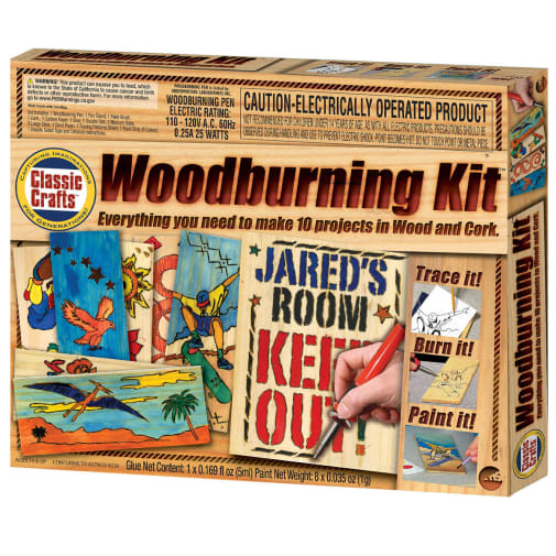 Woodburning Set with Tools and Materials for 10 Projects | National Science Industries