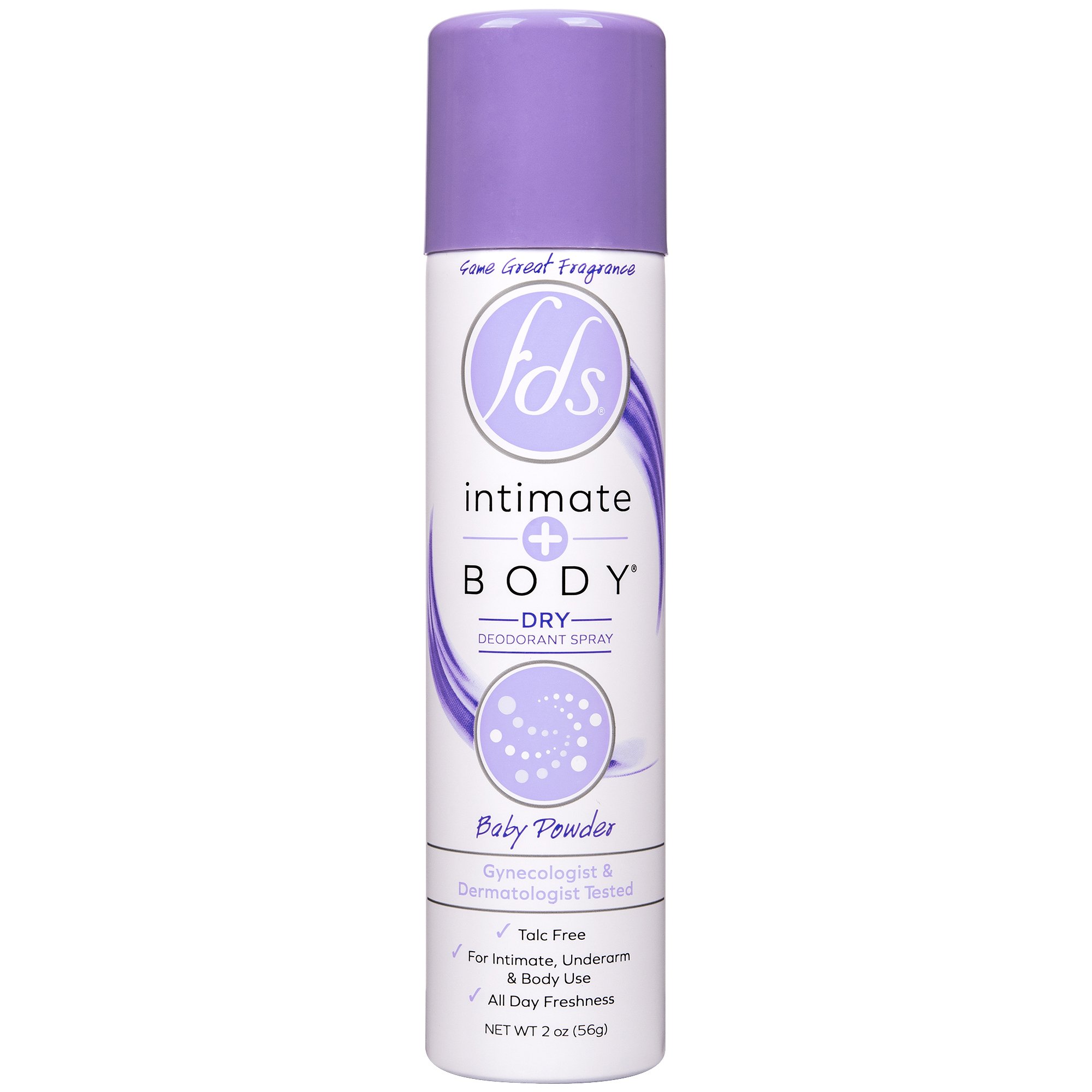 Deodorant FDS Intimate+Body Aerosol Spray 2 oz. Baby Fresh Scent MK 1068625