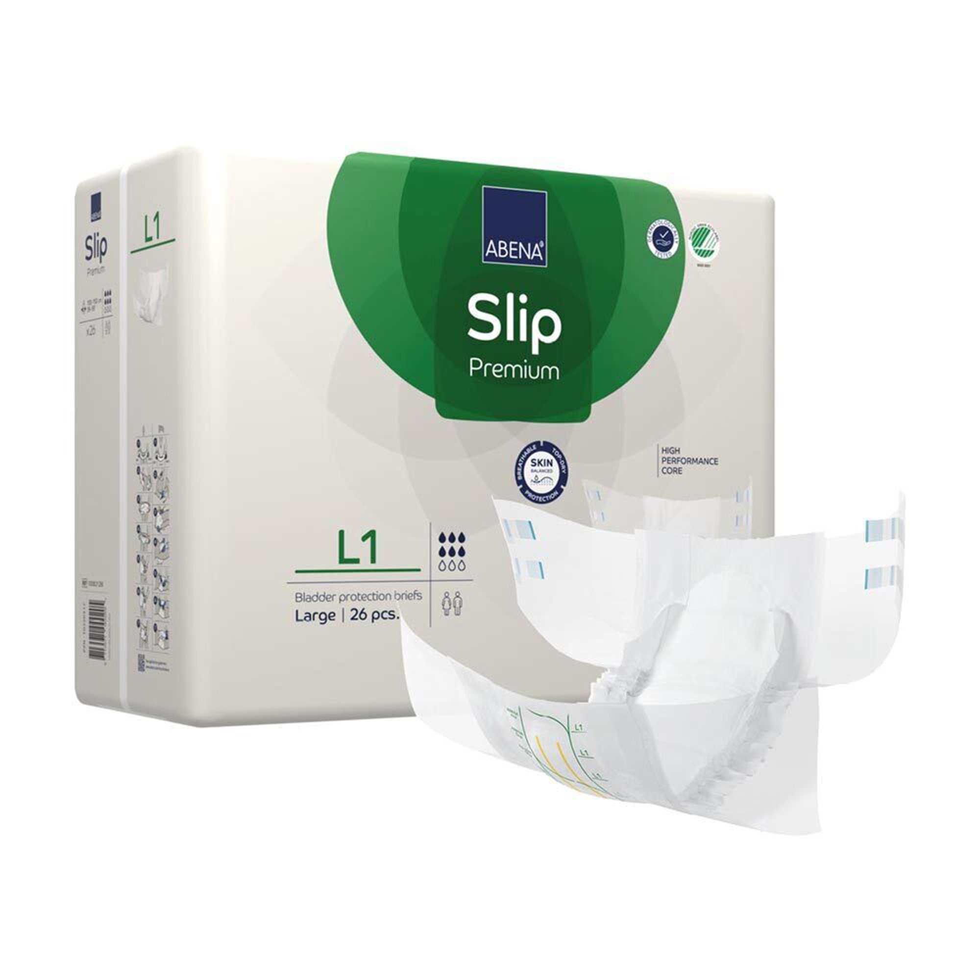 Abena Slip Premium L1 Incontinence Brief, Large MK 1218205