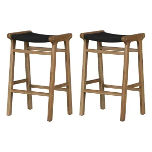 Lot de 2 tabourets de bar en corde