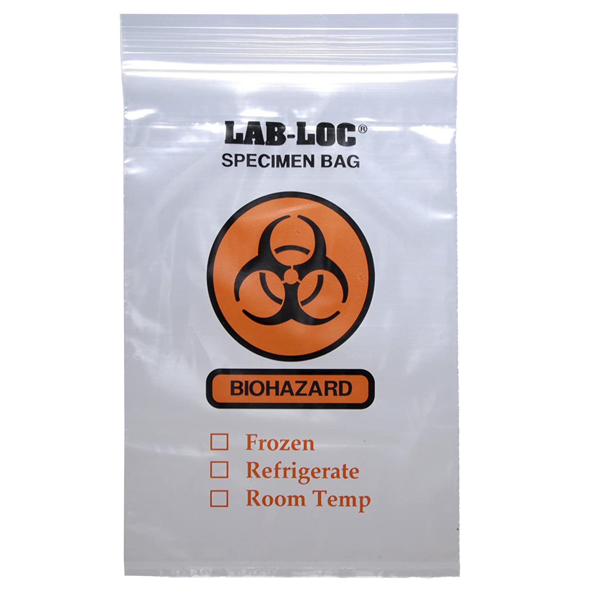 Lab-Loc Specimen Transport Bag with Document Pouch, Zip Closure, 6 x 9 Inch MK 1053604