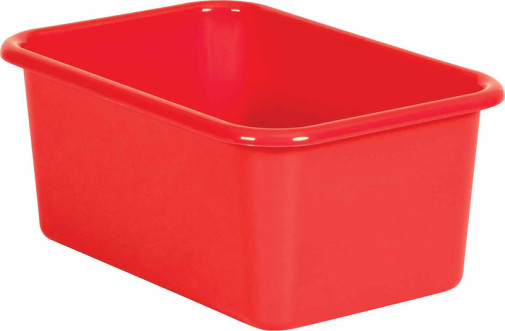 Small Plastic Storage Bins - Red