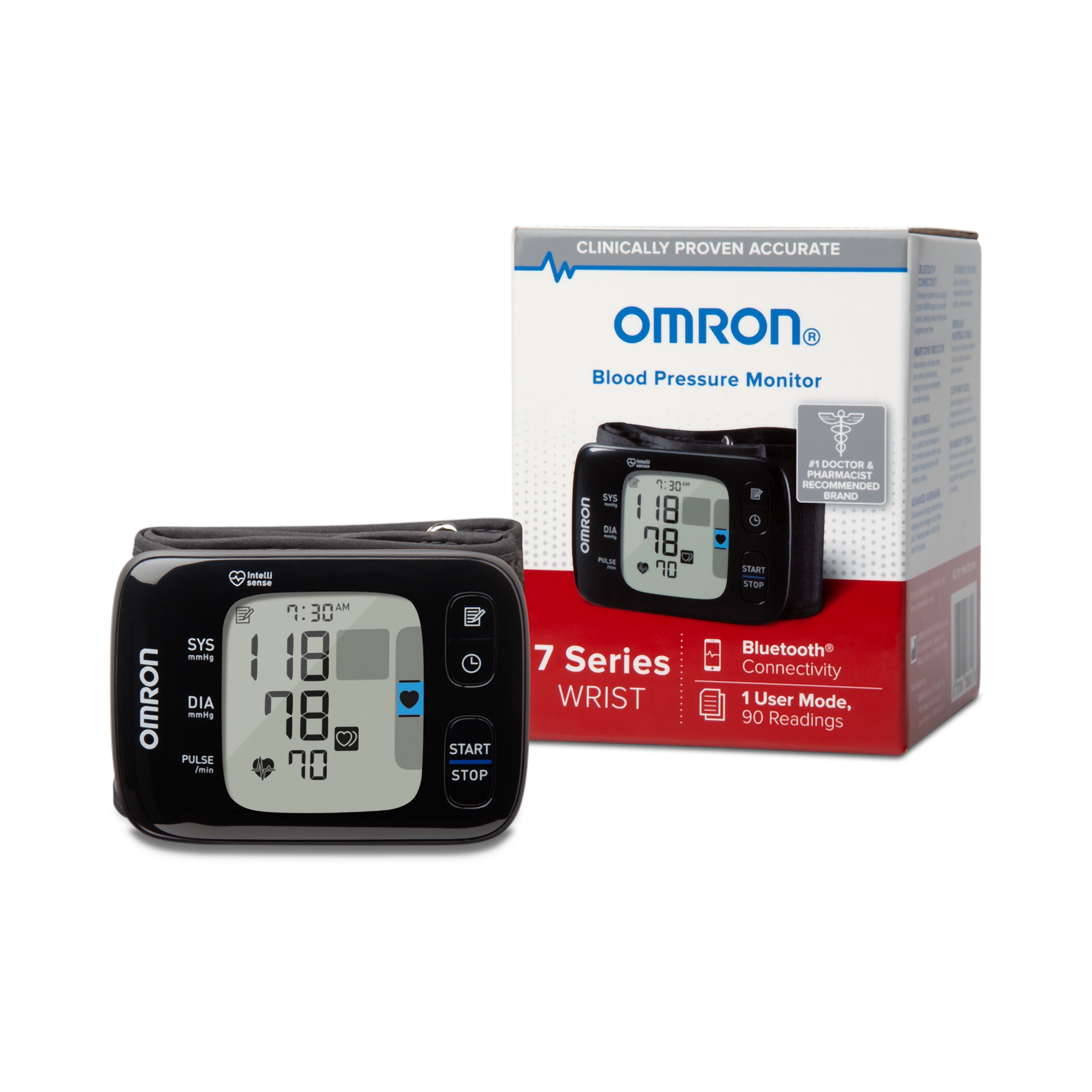 Omron 7 Digital Blood Pressure Wrist Unit, Automatic Inflation, Universal Cuff MK 1150236