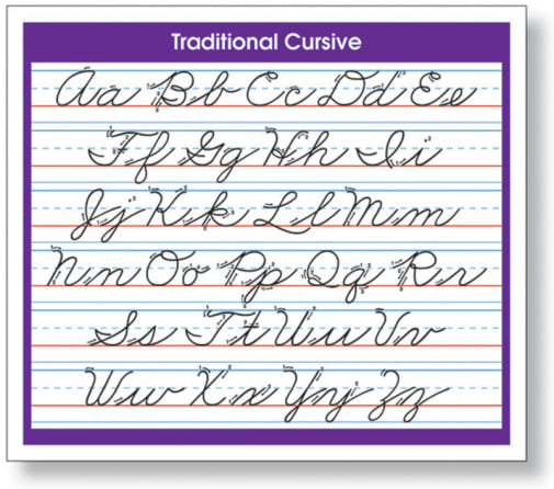 Traditional Cursive (Adhesive Desk Prompt)