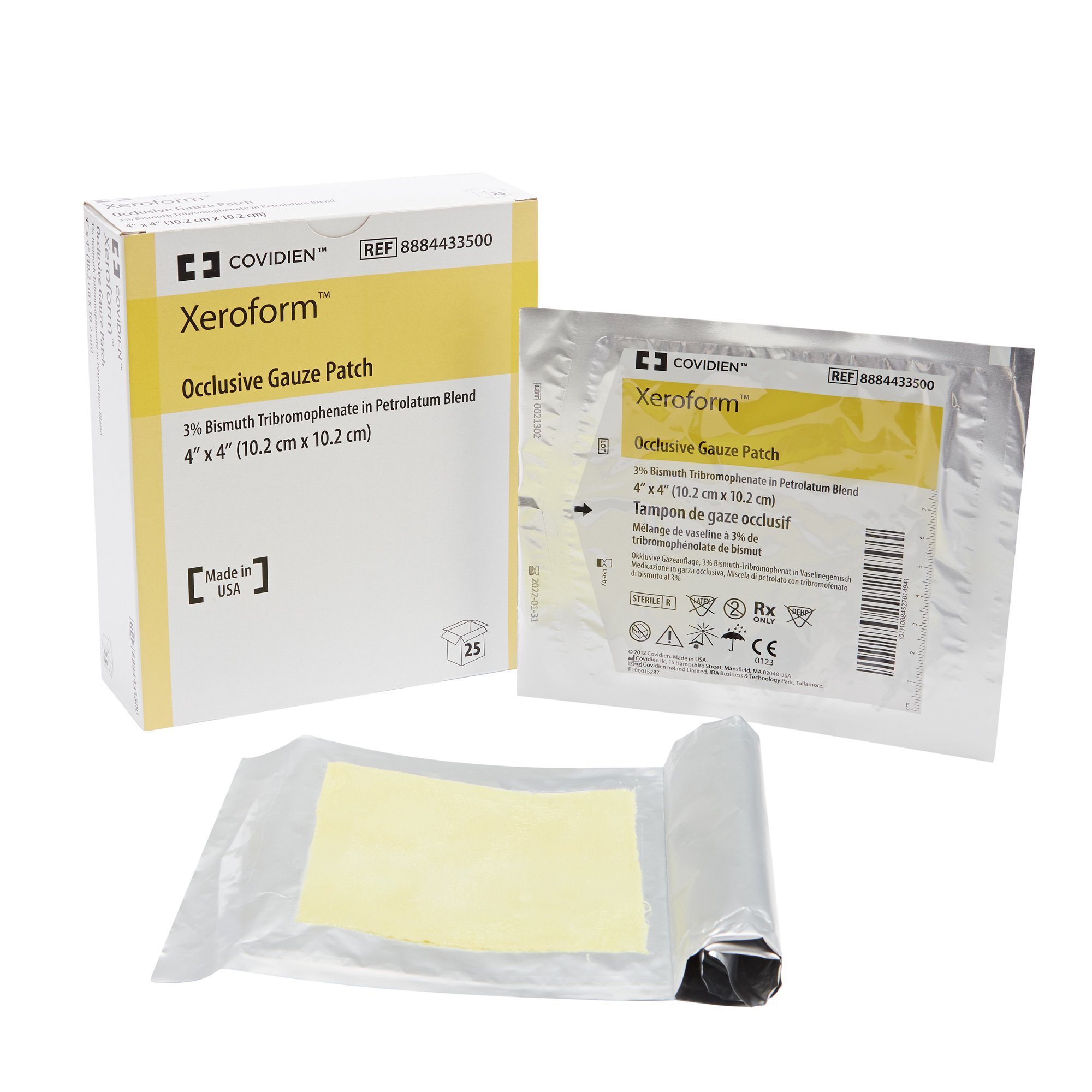 Xeroform Occlusive Petrolatum Impregnated Dressing, 4 x 4 inch MK 30819
