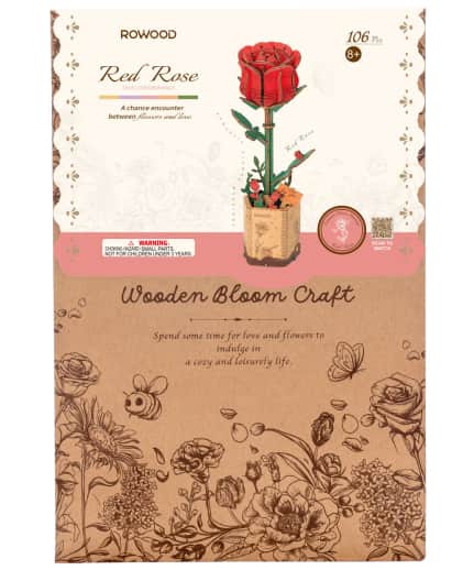 Red Rose (Wood Bloom Craft)