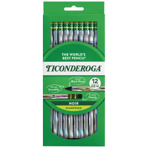 Dixon Ticonderoga Noir #2 Presharpened 12 count